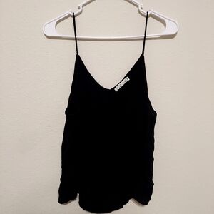 Cotton On Black Spaghetti Strap Crop Top, Size 18 Basic Girly Layer Lightweight